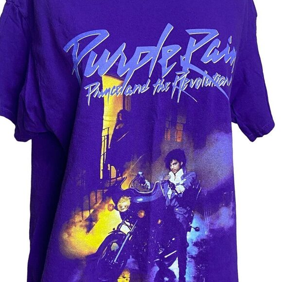 Prince Purple Rain Tee Graphic Front Size Large - Picture 4 of 5